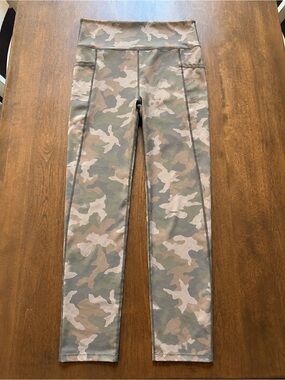 JustFab Camo High Rise Pocket Leggings L